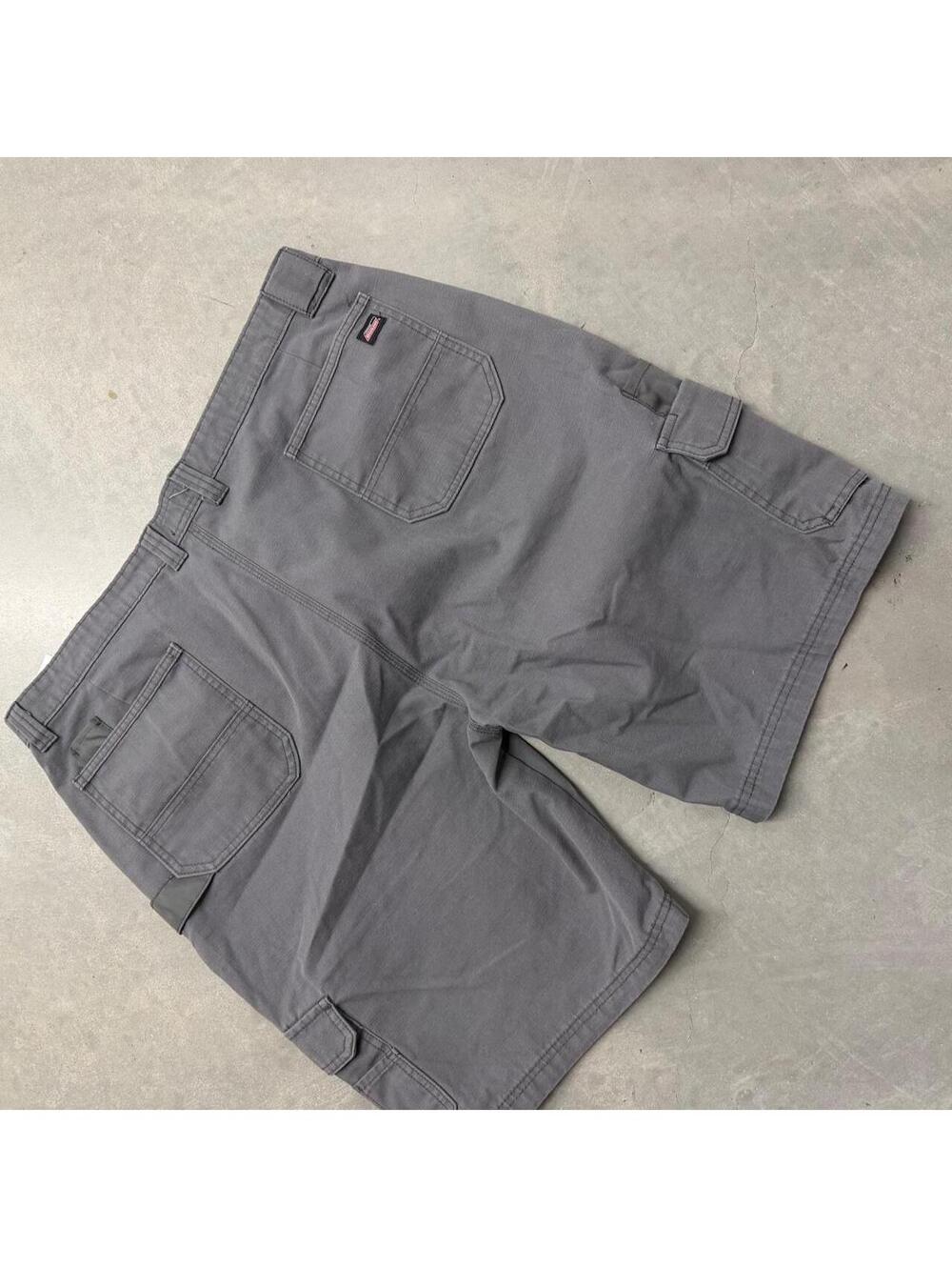 Y2K Dickies Flex Ripstop Cargo Shorts Gray Men's Size 42 Utility Work Tactical